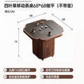 Four-leaf clover solid wood movable tea cabinet tea cart balcony tea table accessible luxury modern classy living room small coffee table
