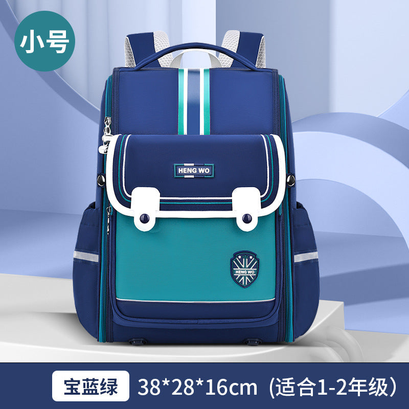 New wholesale student backpacks for boys, grades 1-6. kids' backpacks designed to reduce pressure and protect the spine, featuring a large capacity and customizable printing