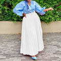 C8499p in stock with belt european and american clothing elegant elegance pleated stylish large skirt skirt export skirt