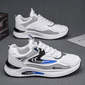 Men's spring new leather waterproof sneakers - trendy, versatile, casual dad shoes with soft, non-slip soles for running