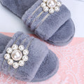 2024 new winter pearl fleece slippers - couple's warm indoor home slippers - export quality plush cotton slippers for women