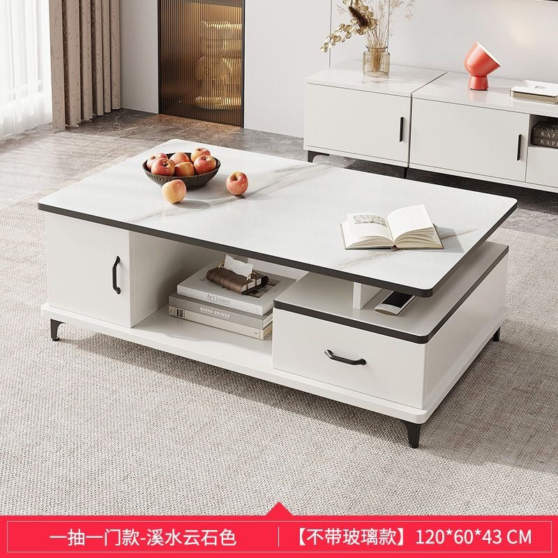 Coffee table for home living room tv cabinet light luxury minimalist modern small apartment tea table european style tempered glass table