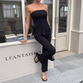 (customizable) european and american cross-border sexy bandeau set - spring/summer hot seller, slimming bandeau top & high-stretch leggings