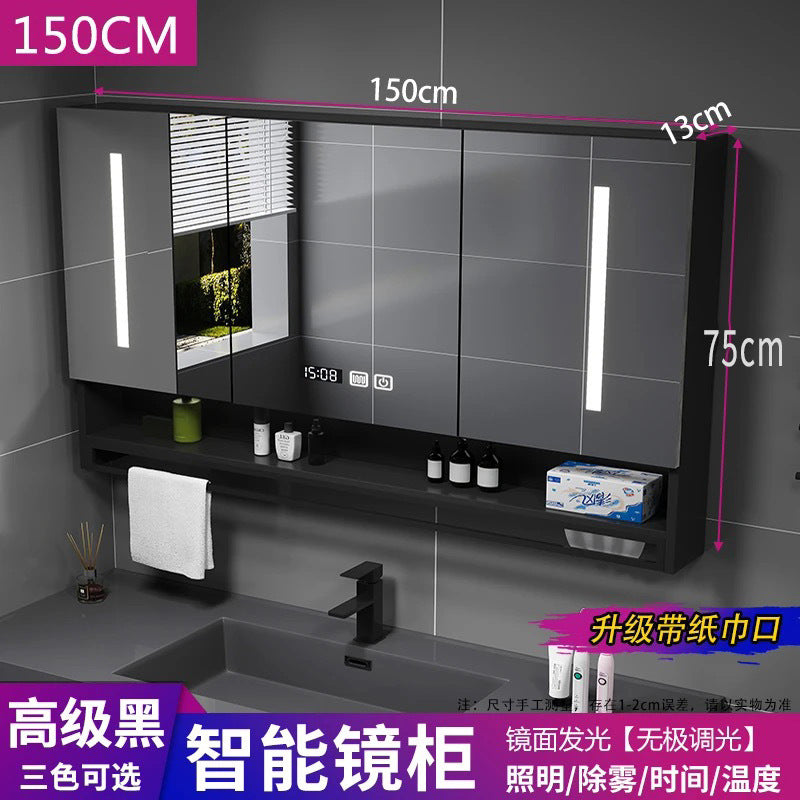 [Consultation and installation] Smart bathroom mirror cabinet is separately wall-mounted with lamp defogging bathroom dressing mirror is simple