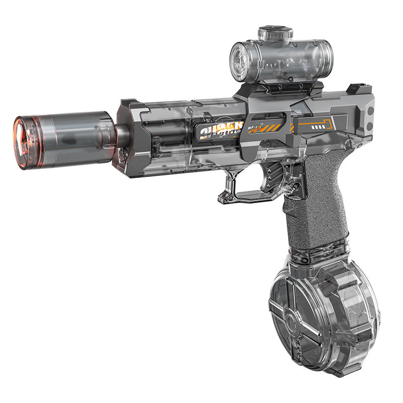 popular small ice mouse electric water gun fully automatic water absorbing large capacity pulse water gun lighting water gun toy