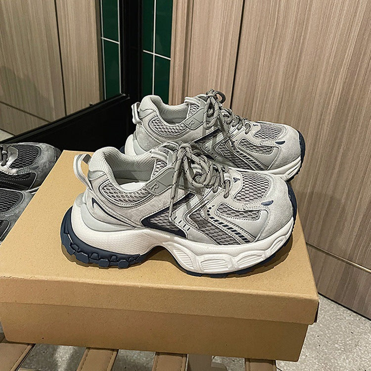 European style chunky platform monster dad shoes for women, 2026 new fashion versatile lightweight student casual athletic running shoes