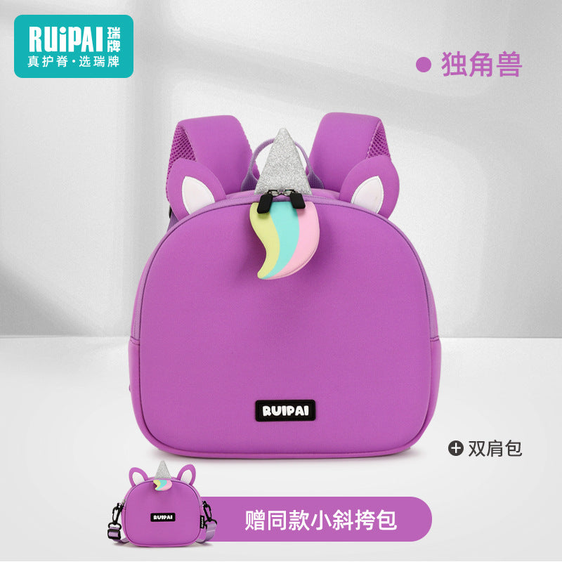 Rui brand children's schoolbag kindergarten schoolbag girls and boys cute travel baby backpack ultra-light girls bag