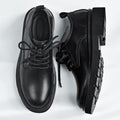 Men's shoes: new 2026 spring collection - british style black leather casual shoes, men's business formal oxfords, square toe work shoes, trendy footwear