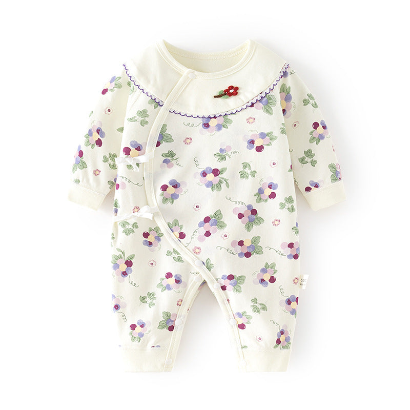 Babibele baby rompers - seamless bodysuits, autumn/winter pure cotton newborn monk suits, crawling suits, spring/autumn clothes