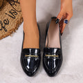 Wholesale women's plus size flat loafers -  spring/autumn new collection - preppy british style slip-on leather shoes