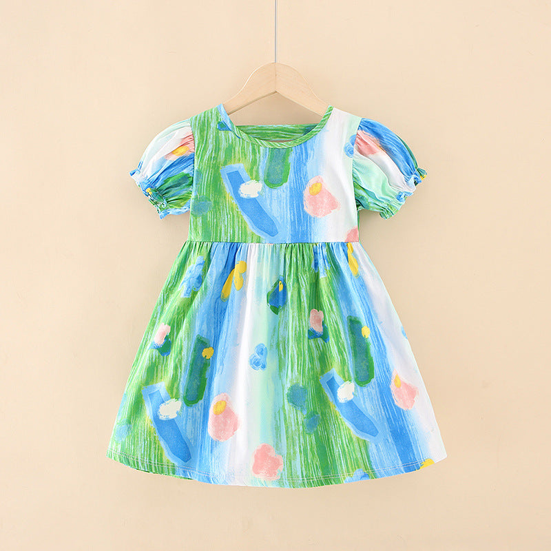 princess dress girls' dress summer korean style baby girl children's clothing wholesale street vendor kids' dress
