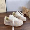 Hong kong style low-top cranberry color bread shoes for women ins trendy 2026 summer new style student easiest for match women's sneakers
