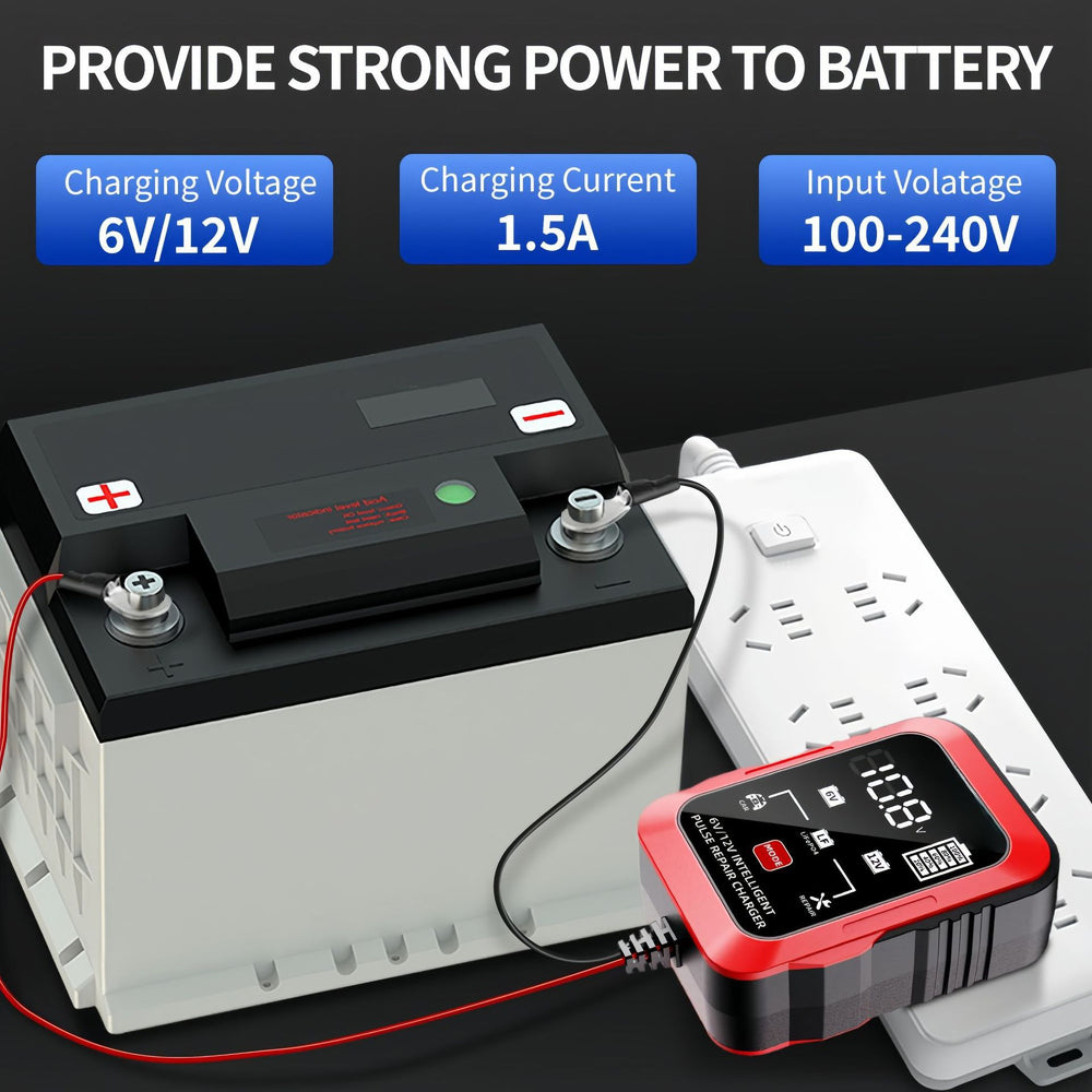 Ultra-thin 6v 12v car battery charger 12v motorcycle battery repair type agm european standard british standard