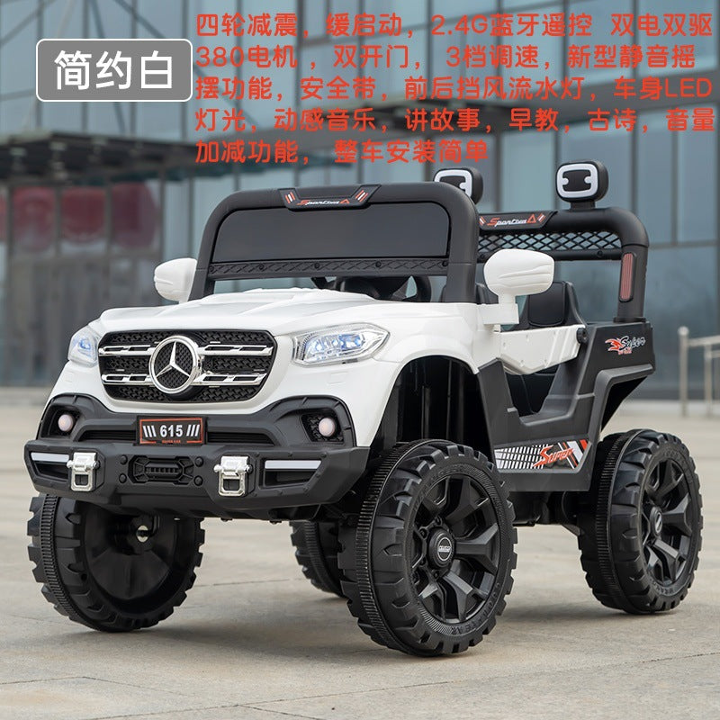 New children's electric car four-wheeled baby 1-5 years old can sit double drive cartoon car boys and girls with remote control
