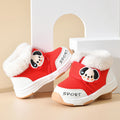 Baby cotton shoes for girls, ages 0-1-3 years, kids' winter fleece-lined thickened infant shoes, soft sole prewalker shoes for boys