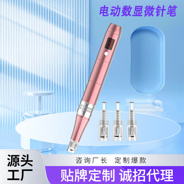 Wow, custom water light needle instrument, nano-microcrystalline introducer, freckle remover, beauty instrument at home, electric microneedle pen.