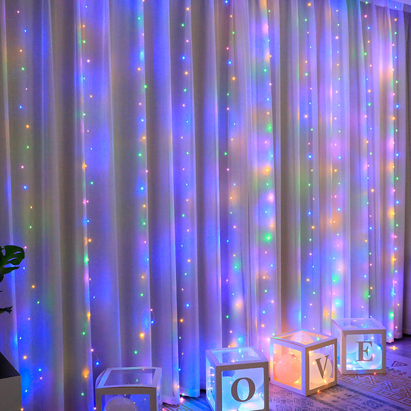 hot-selling led copper wire light USB remote control eight-function ice bar light Christmas decorative light curtain light