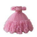 Ready-to-ship, hot-selling girls' formal dresses: high-end, elegant, and voluminous tulle skirts for older girls and toddlers. perfect for runway shows, high-end performances, and cross-border e-commerce