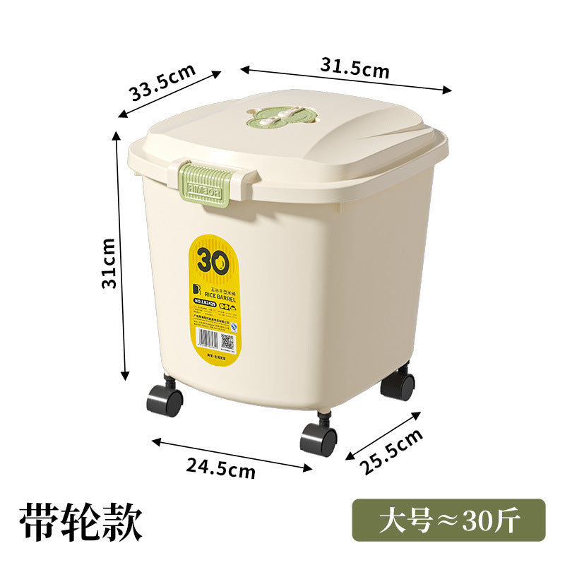 Grains Storage Sealed Box Food Grade Rice Noodle Storage Container Insect-proof and Moisture-proof 10kg High-end Household Rice Bucket