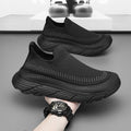 European 2026 new spring casual sneakers men's slip-on chunky platform flyknit breathable lightweight niche sneakers