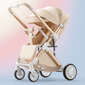 Newborn lightweight foldable stroller two-way baby walking handy gadget cross-border wholesale high-view stroller can sit or lie down
