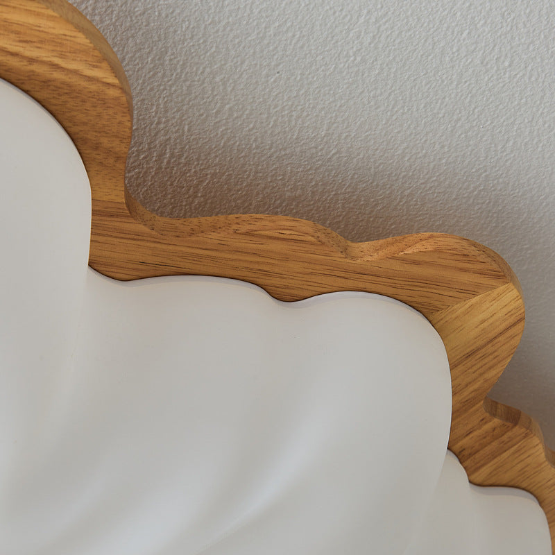 Walnut bedroom ceiling light medium antique solid wood petals full spectrum eye protection super bright book room children's room light