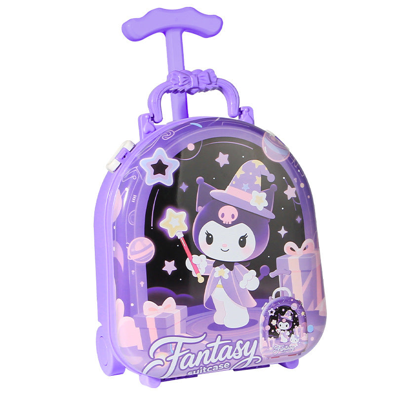 Kuromi play house dressing table suitcase accessories suit toy girls princess luggage storage puzzle
