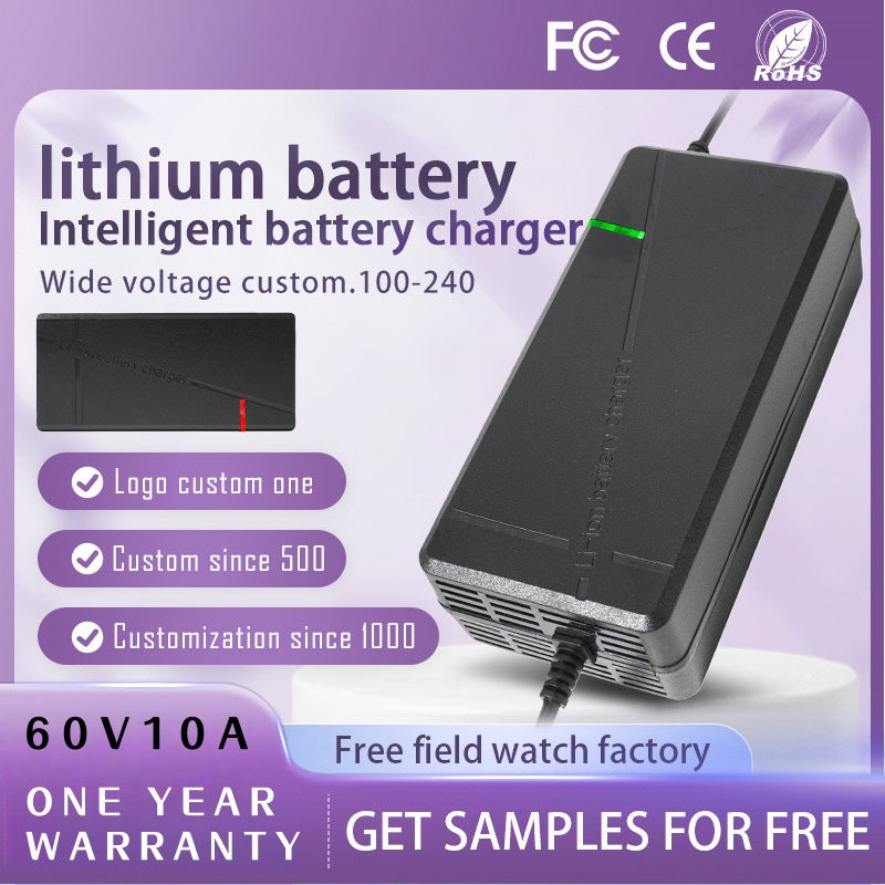 60v 10a lithium battery electric vehicle charger - for two-wheeled and three-wheeled electric bikes and scooters - battery charging power supply - direct from the manufacturer