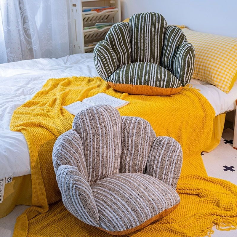 Futon cushion kids heightening butt cushion petals lazy cushion floor stool tatami cushion ginger yellow