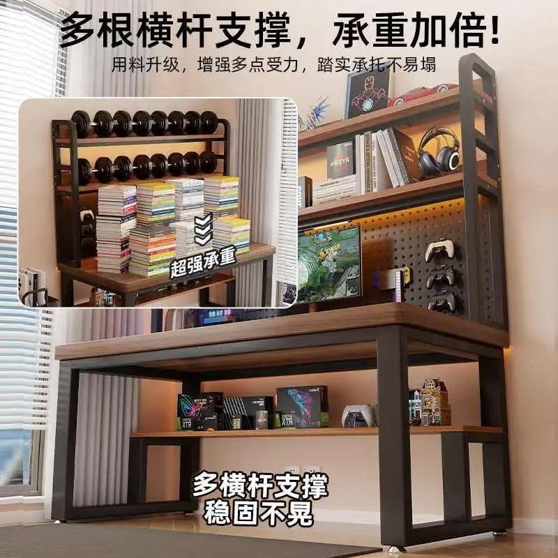 Computer desk for home student bedroom simple desk bookshelf all-in-one writing desk high-looking perforated board study table