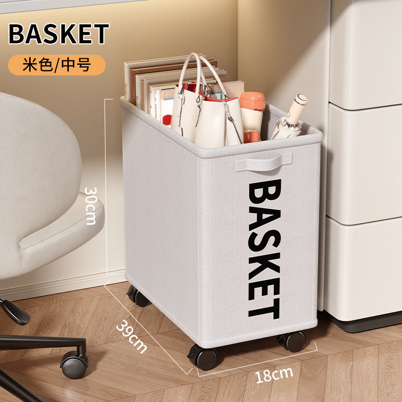 Work table storage rack Household fitness equipment Sports pulley storage artifact Badminton yoga mat storage basket
