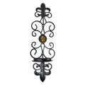 European retro minimalist wavy iron candle holder with electronic candles for a romantic ambiance in living room or dining table