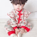 Newborn spring/autumn romper, baby girl chinese style full month outfit, infant winter warm cotton outing clothes