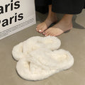Influencer-approved chunky platform fuzzy slippers - women's new autumn/winter outdoor & indoor plush cotton slippers