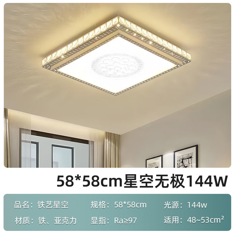 Living room light simple modern round atmosphere led ceiling light crystal bedroom light dining room lighting household lighting