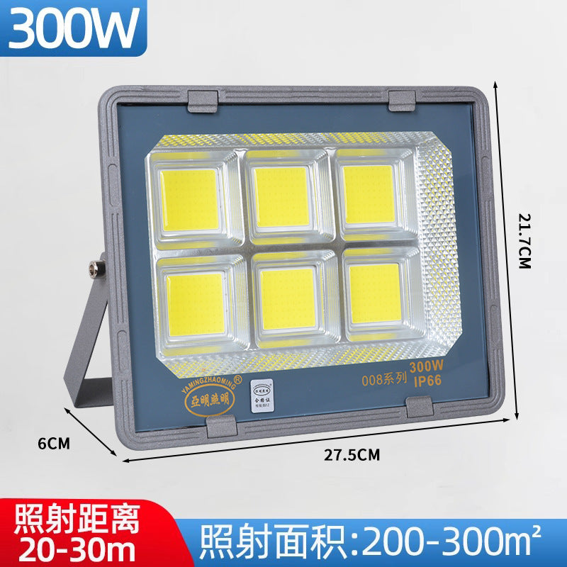 Yaming 008 integrated led flood light 200W outdoor stadium construction site waterproof super bright factory workshop lighting
