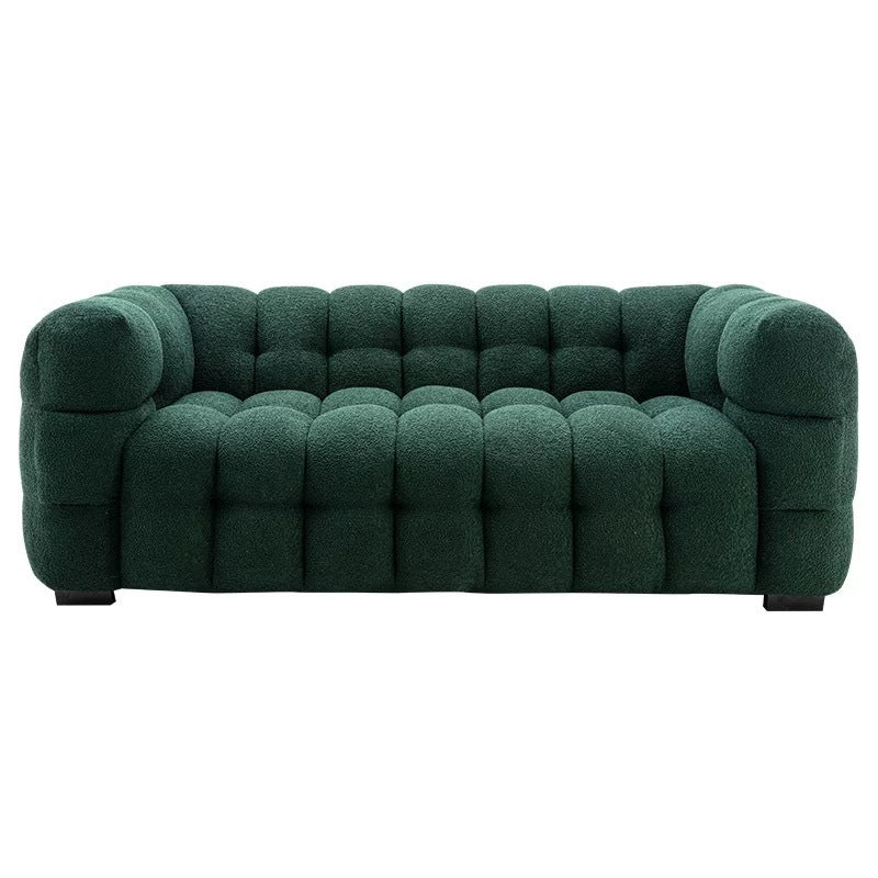 Nordic light luxury teddy lamb velvet sofa, modern minimalist cream style latex italian minimalist chaise lounge sofa