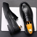 Genuine leather shoes men's shoes new arrival slip-on formal wear live cross-border hand-grab pattern breathable business casual slip-on leather shoes