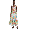 2025 summer amazon fashion new sleeveless collarless high waist plant printing women's large swing suspender dress