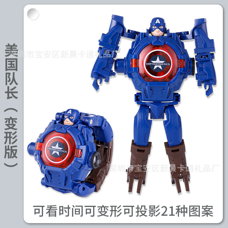 Ready-to-ship, hot-selling ultra slow transforming projection electronic watch toy – perfect gift for boys, girls, and students. dropshipping available
