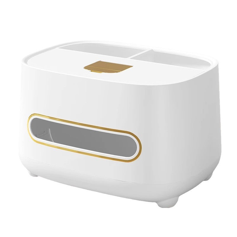 Light luxury tissue box, bedroom pumping carton, living room tea table, multi-function remote control, storage, home desktop creative ornament