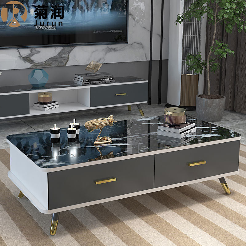 Tv cabinet coffee table modern casual coffee table for home living room small apartment rental house coffee table with drawer tv cabinet