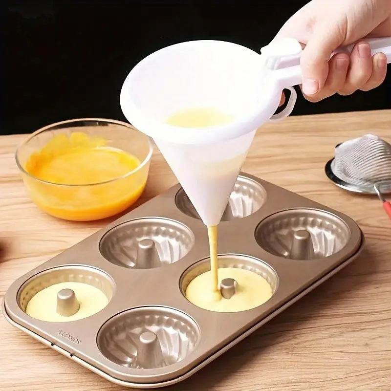 Cream funnel - handheld cream, frosting, and chocolate dispenser - separator cup for cake baking