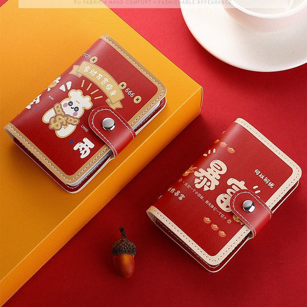 Cute cartoon card bag, women's personality, large capacity, multi-card position, ultra-thin, anti-degaussing, small men's card clip, card holder.
