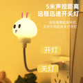 Cartoon cute pet line rabbit voice-activated light usb smart sound control lamp colorful night light children's bedroom atmosphere light