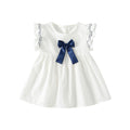 Girls' summer dress - new  collection - fashionable bow detail - korean style - elegant summer dress for little girls