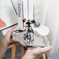 Ins electroplated silver tray popular same style photo props jewelry storage display tray cartoon bear creative ornaments