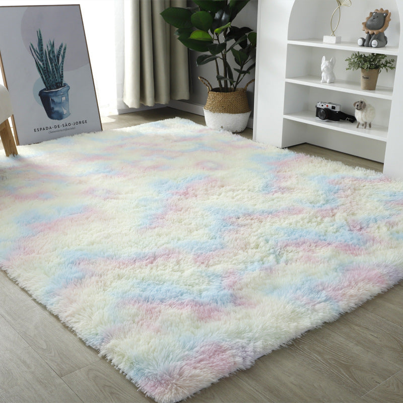 exclusive for home tie-dye carpet bedroom long stuffed carpet modern casual carpet floor mat modern scandinavian