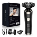 All-in-one electric shaver men's grooming kit: haircut, shave, nose hair trimmer, magnetic triple-blade razor