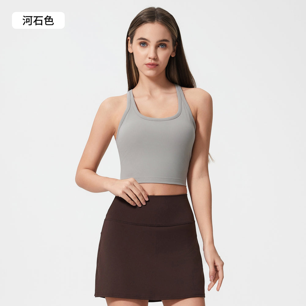 Fashioneasiest for matchnew arrival with chest pad yoga vest women's comfortable naked fitness bubble wrap sports bra s2081